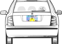 Car with Tag Motor Vehicle Registrations