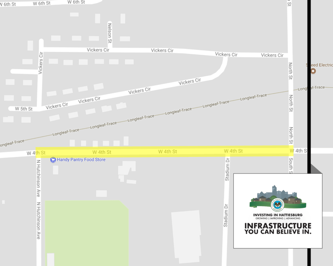 Hattiesburg Begins 4th Street Construction on Sept. 18 City of