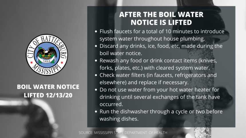 Hattiesburg’s Boil Water Notice Is Lifted