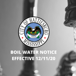 City of Hattiesburg Issues a Boil Water Notice for Water Customers