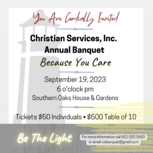 Christian Services, Inc. Annual Banquet “Because You Care”