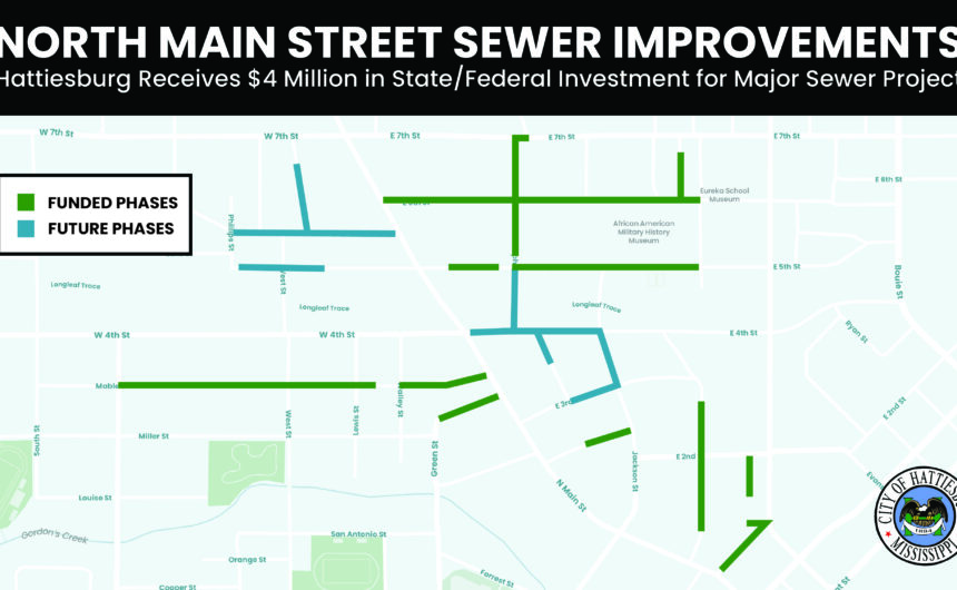 Hattiesburg Receives $4 Million in State/Federal Investment for Major Sewer Project
