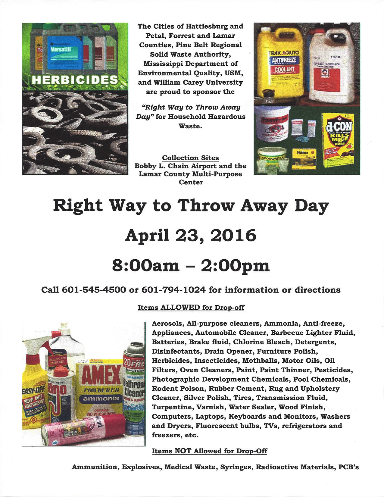 Right Way to Throw Away Day Flyer 2016
