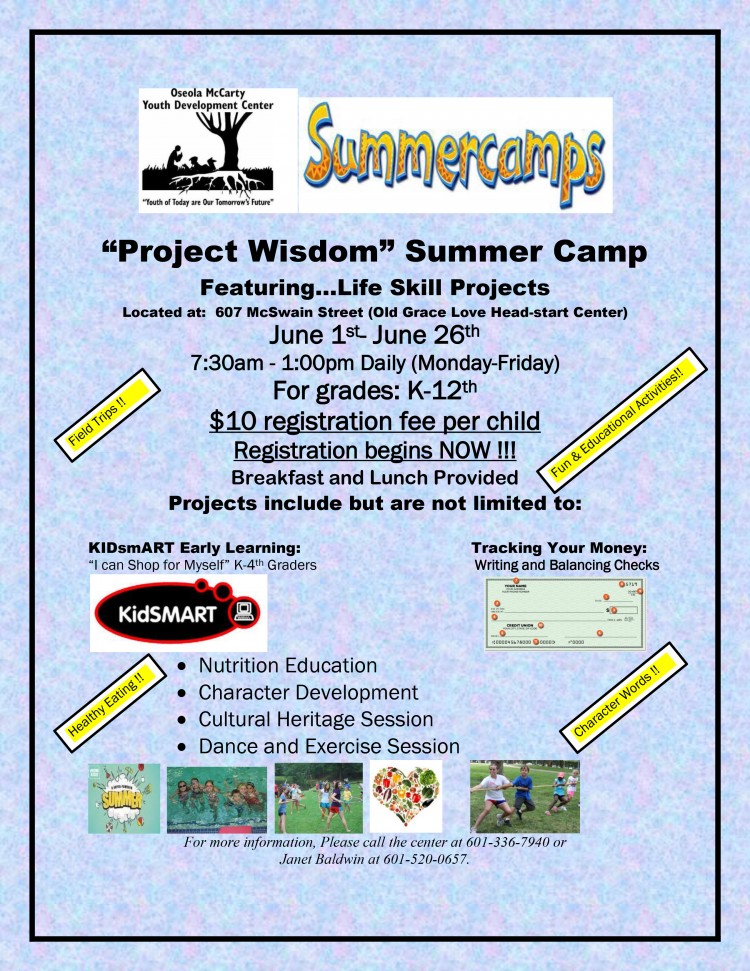 Oseola McCarty Youth Development Center Presents… “Project Wisdom