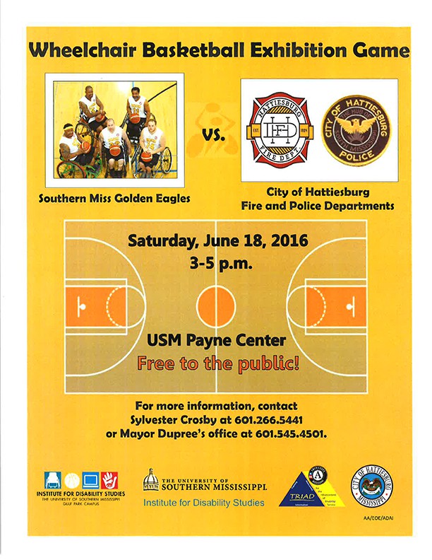 Wheelchair Basketball Game Flyer