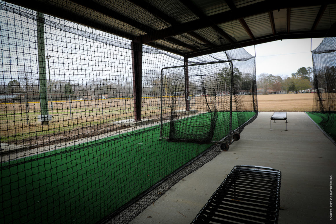 Hattiesburg Cuts Ribbon on Batting Cages at Vernon Dahmer Park & Hosts