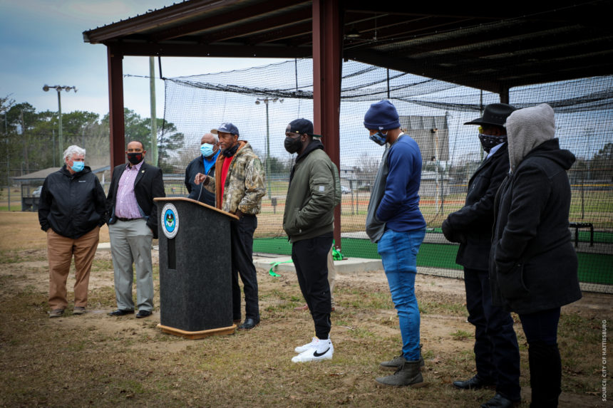 Hattiesburg Cuts Ribbon on Batting Cages at Vernon Dahmer Park & Hosts