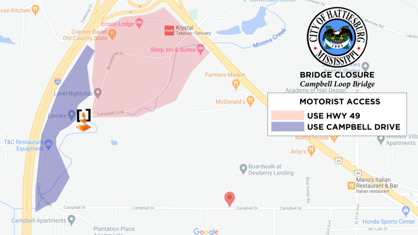 Campbell Loop Bridge to Close Immediately