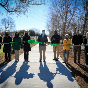 City Officials + Partners Cut Ribbon on E 6th Street Longleaf Trace Spur