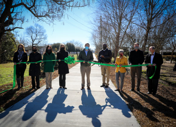 City Officials + Partners Cut Ribbon on E 6th Street Longleaf Trace Spur