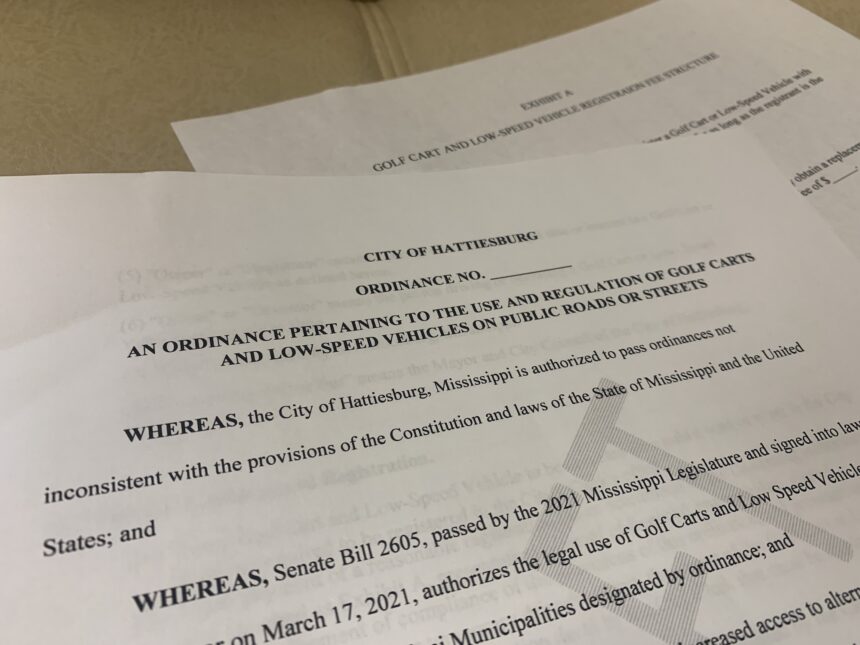 Hattiesburg’s First Draft of Golf Cart Ordinance Available for Review