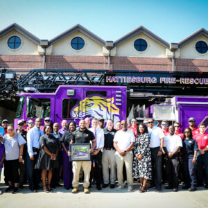 Hattiesburg Fire Department Unveils New Platform Ladder Truck & Name