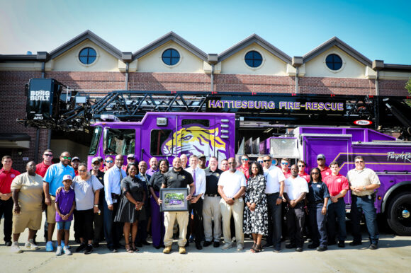 Hattiesburg Fire Department Unveils New Platform Ladder Truck & Name