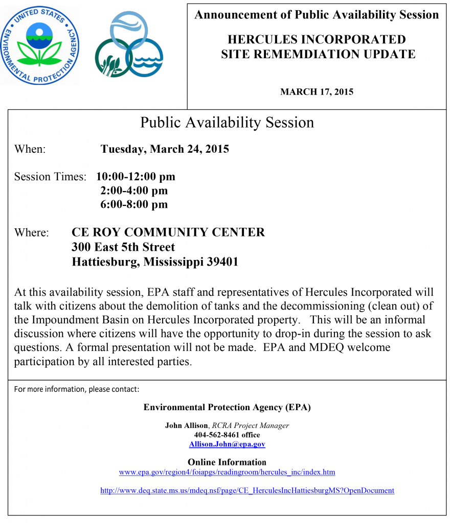 public availability session announcement